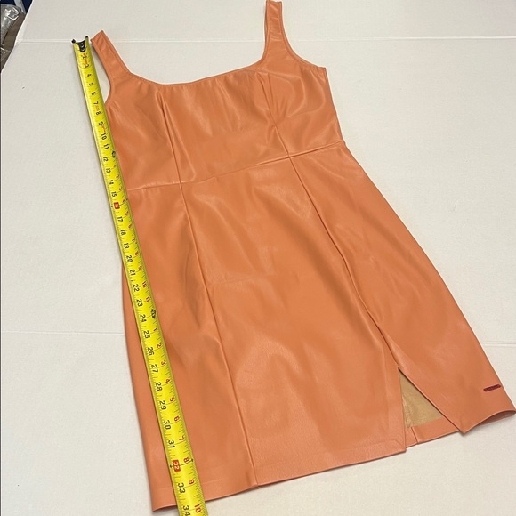 n:PHILANTHROPY NUEVO VEGAN LEATHER MINI DRESS IN CAMEL SIZE M - Picture 15 of 16